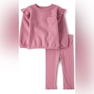Pink Toddler Sweatshirt and Leggings Set
